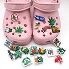 1 шт. обувные Подвески Аксессуары украшения из ПВХ мультяшный лист Croc JIBZ пряжка для мужчин женщин вечерние ринка рождественские подарки