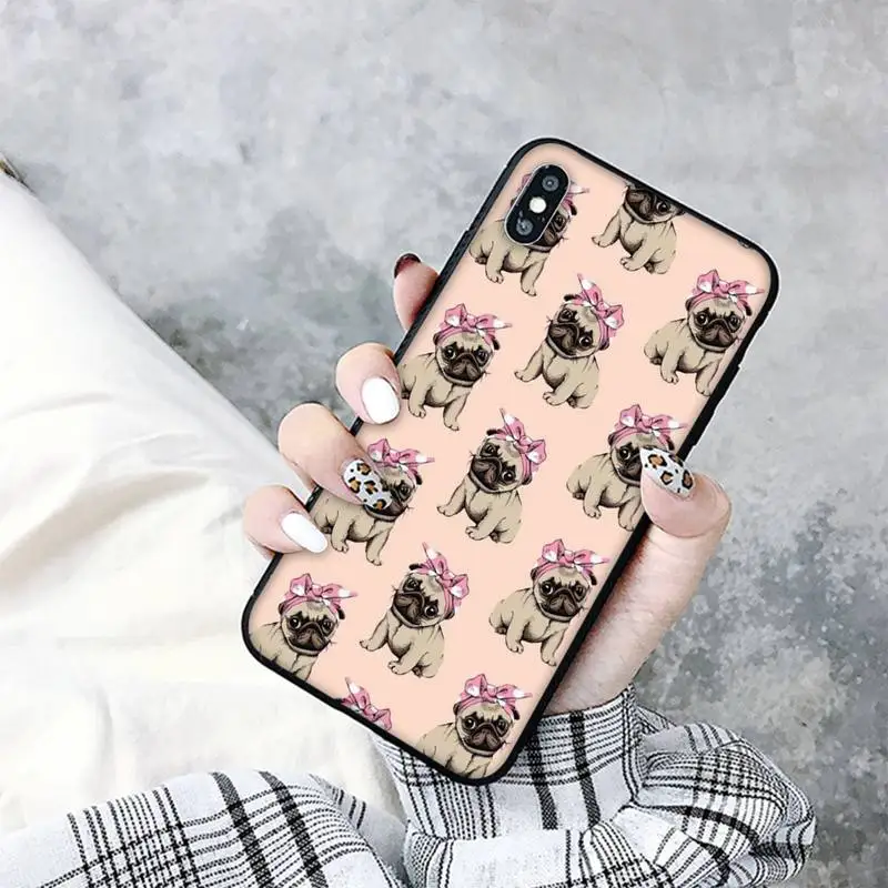 Pug Dog Phone Case for iphone 13 8 7 6 6S Plus X 5S SE 2020 XR 11 12mini pro XS MAX