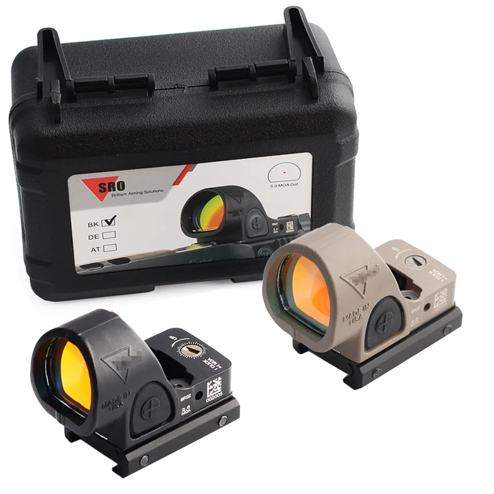 

Mini RMR SRO Red Dot Scope Collimator Glock Reflex Sight Scope fit 20mm Rail & Glock Mount for Airsoft / Hunting Rifle