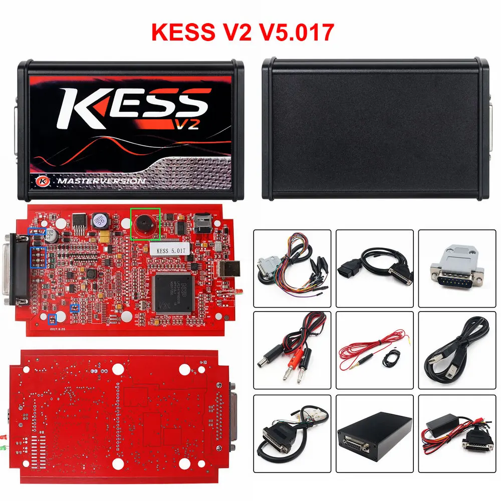 KESS V2 V5.017 Онлайн EU Red KESS V2 V2.47 V5.017 master No Token Ktag V7.020 V2.25 4LED OBD2 ecu chip tuning Manager Tuning Kit - Цвет: KESS V2 V5.017