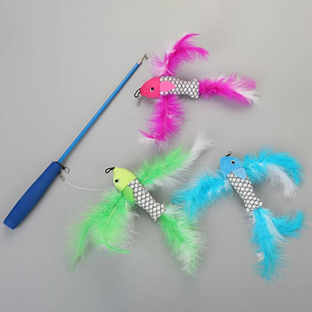 4 шт. кошка телескопическая палочка котенок Дразнилка для кошек Ловец снов с 3