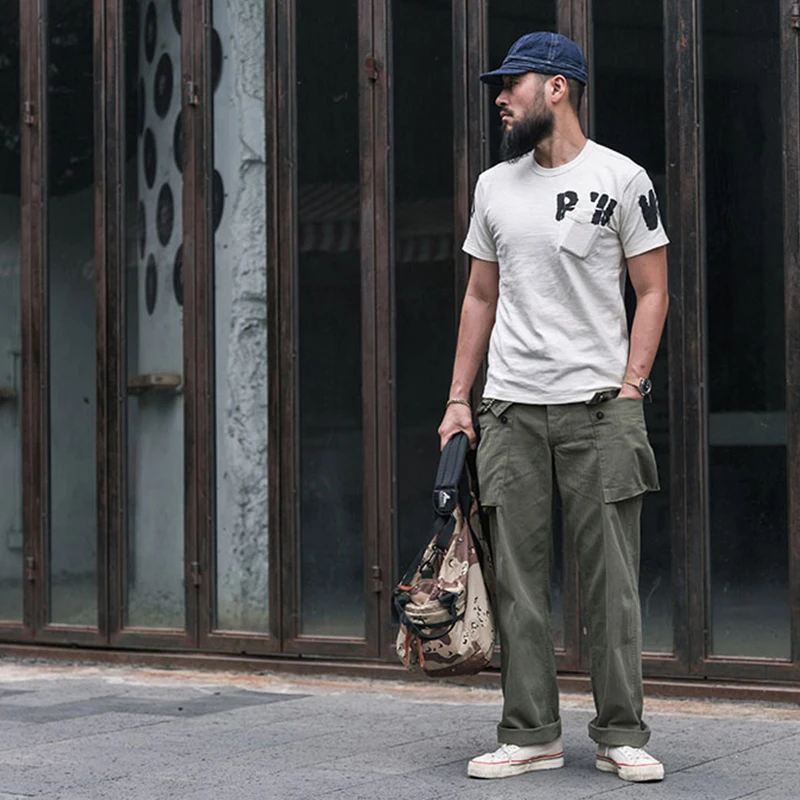 Мужские брюки в стиле милитари Bronson классические свободные брюки-карго с принтом