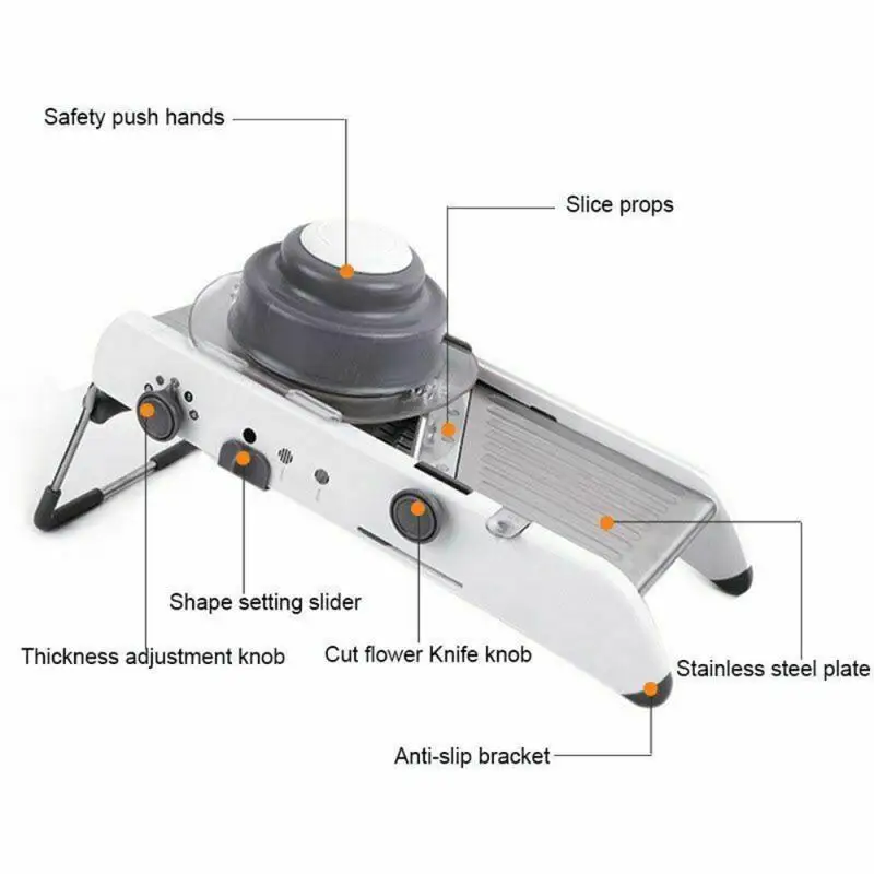 

Mandoline Slicer Fruit And Vegetable Shredder Cutter Chopper Grater Adjustable Blades Vegetable Cutter Professional Grater