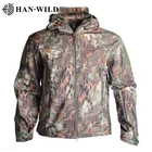 HANWILD походные куртки с мягкой оболочкой тактическая куртка из кожи акулы мужское водонепроницаемое флисовое пальто Одежда для охоты камуфляжная военная куртка