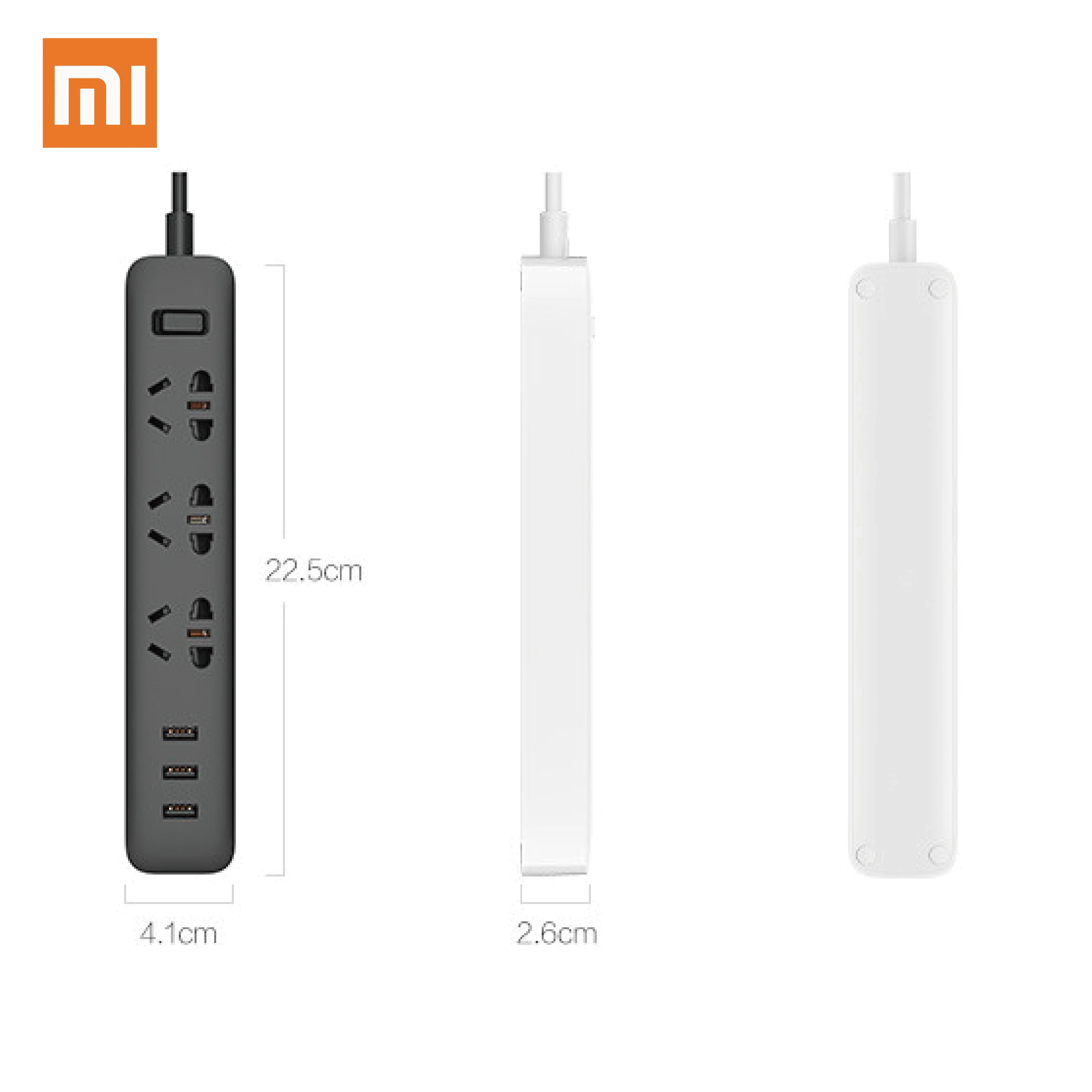 Оригинальная лента питания Xiaomi 3 USB + гнезда электронный адаптер для быстрой