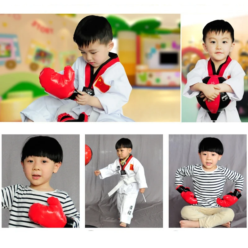 

Kids Boxing Bag with Gloves Freestanding Adjustable Punch Bag+ Hand Pump for Kid Ages 3 - 14 Years Old