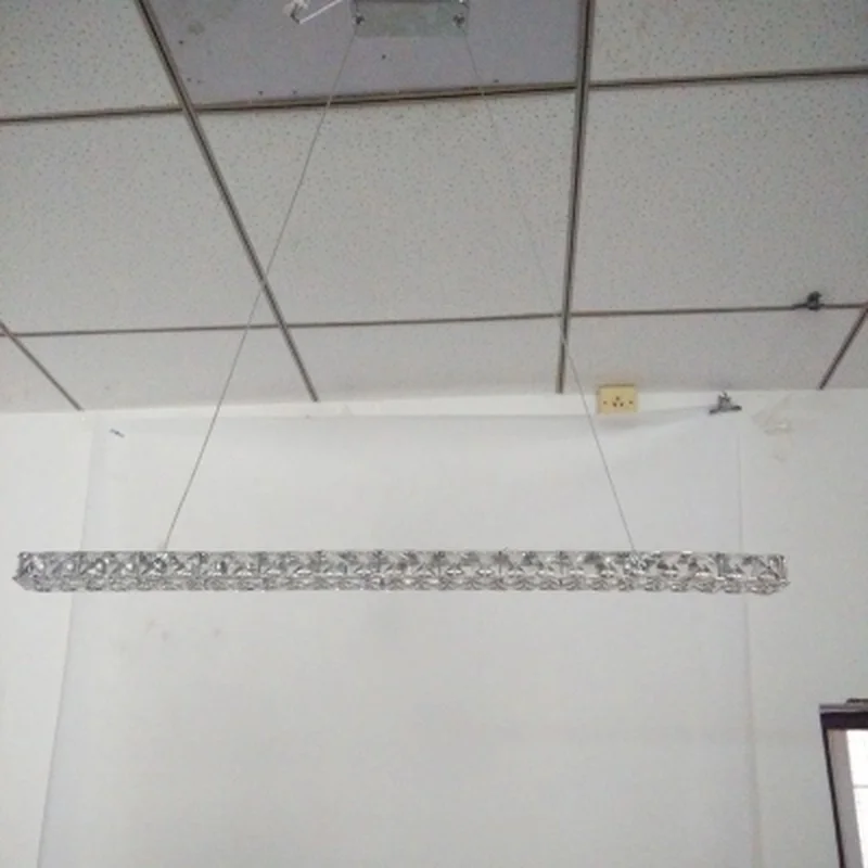 Современная светодиодная хрустальная люстра длиной 70 см для бара осветительные