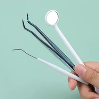3pcsset dental mirror dental tool set mouth mirror dental kit hygiene examinations oral care teeth clean tool