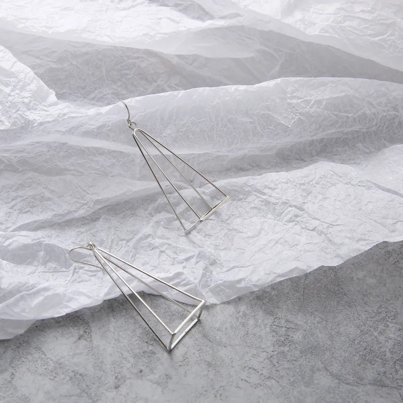 2020 New Fashion Europe Minimalist Punk Earrings Set for Women Geometric 3D Triangle Polygon Brincos Party Jewelry Gift | Украшения и