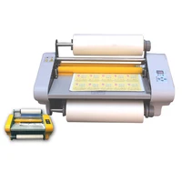 RM-358 Roll Laminating Machine Laminator Film Laminating Machine Hot Cold Mounting Single Double Side Heating Mode Width 380mm
