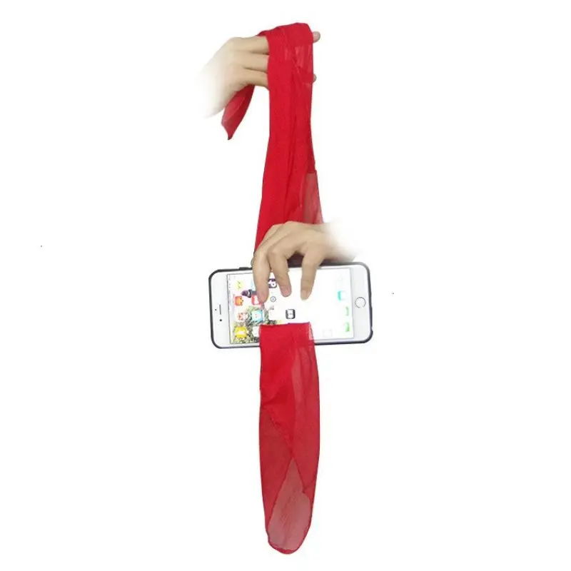 

1set Magic Tricks Silk Through Phone Funny Magic Props Close-up Performance