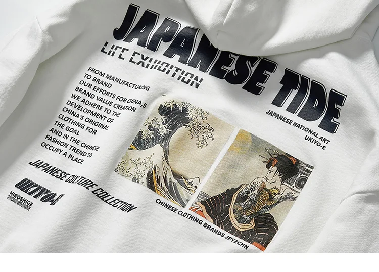 

Hip Hop Streetwear Hoodie Pullover 2020 Mens Japanese Ukiyoe Hoodie Cotton Casual Autumn Fashion Hooded Sweatshirt Japan Style