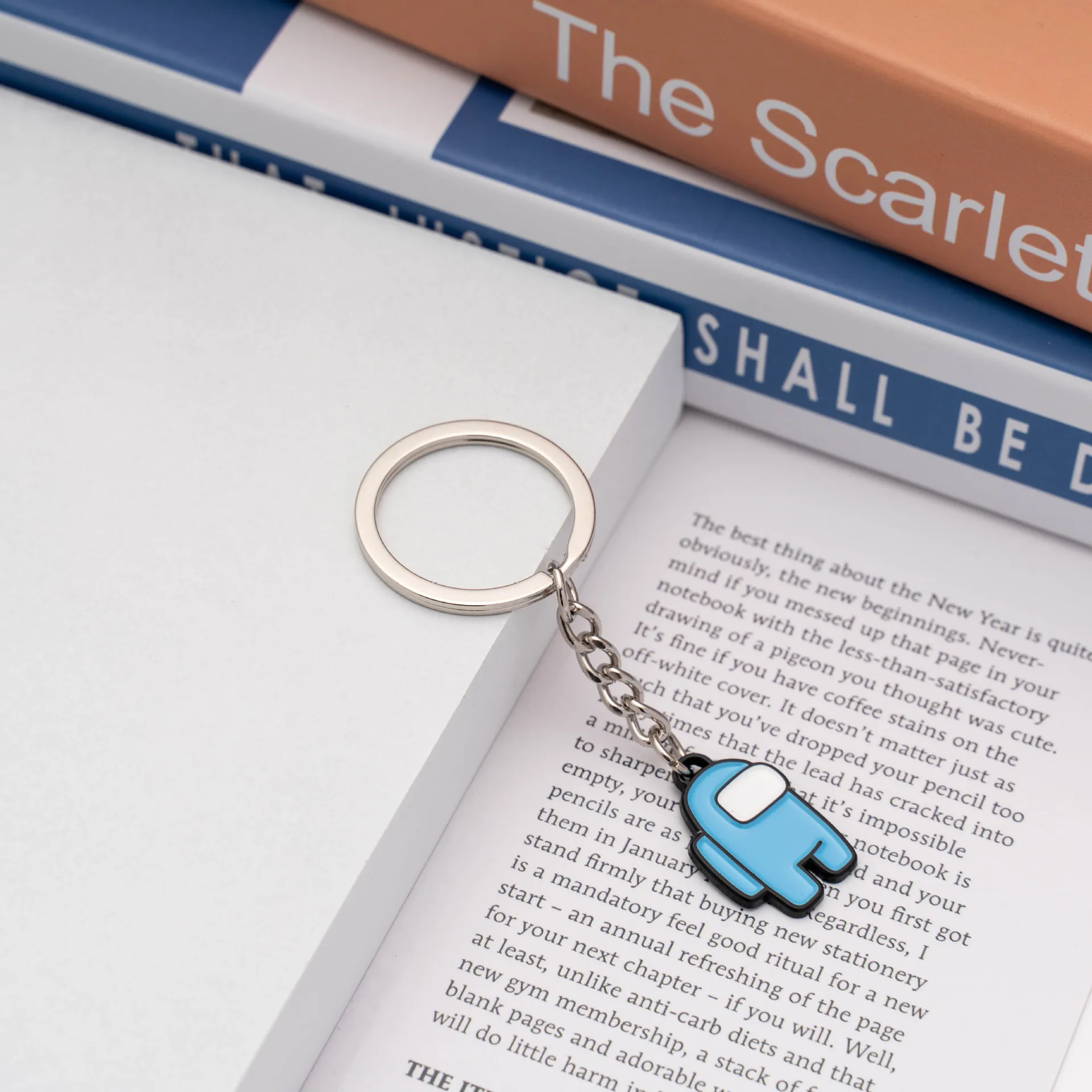 

1pcs Hot Games Game Related Products Among Us Keychains Accessories Metal Colourful Gift Key Chains for Car Pendant Keyrings