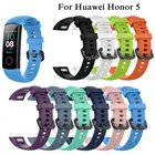 Ремешок силиконовый для наручных часов Honor Band 4 5, сменный спортивный браслет для Huawei Honor Band 5 4