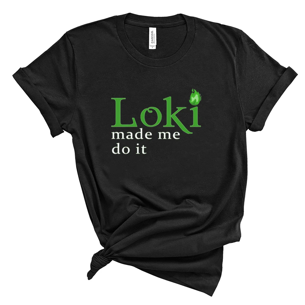 

Loki made me do it Thor Shirt God of Mischief T-Shirt Horned Helmet Tshirt Superhero Tee Gift For Fans