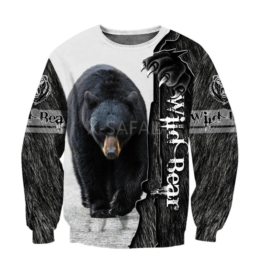 

Beautiful Hunting Bear Animal 3D Print Hoodie Man Women Harajuku Outwear Zipper Pullover Sweatshirt Casual Unisex Jacket1