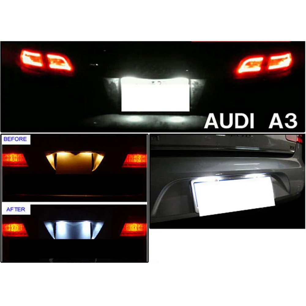 

2Pcs LED Light Car License White 6000k 12V For BMW Number License Plate Light Lamp For BMW E39 E60 E61 E82 E90 E91 E92 E93 X5 X6