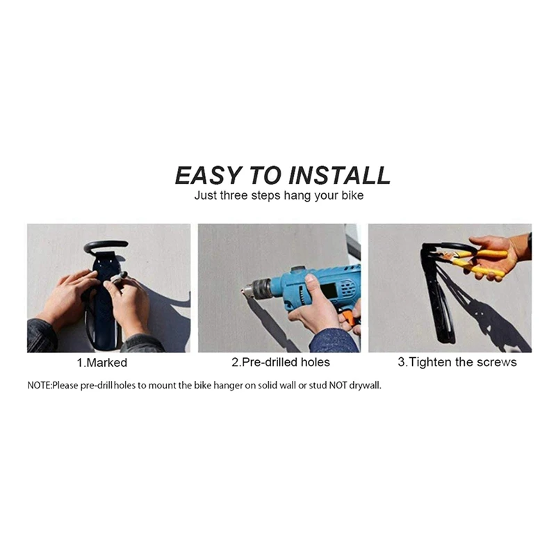 

1Pcs Usb Rechargeable T6 Led Waterproof Bicycle Bike Front Light & 2Pcs Bike Rack Garage Wall Mount Bike Hook