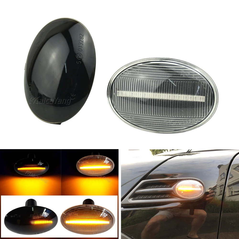 

2 pieces For MINI Cooper R55 R56 R57 R58 R59 CL-R56-LSM-SM Led Dynamic Side Marker Turn Signal Light Sequential Blinker Light