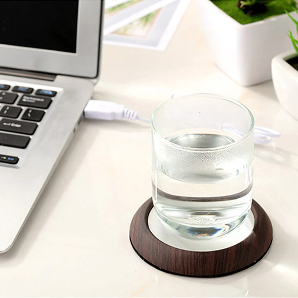 1 шт мини переносной древесины USB грелка для подогрева чашек usb-подогрев чашка с