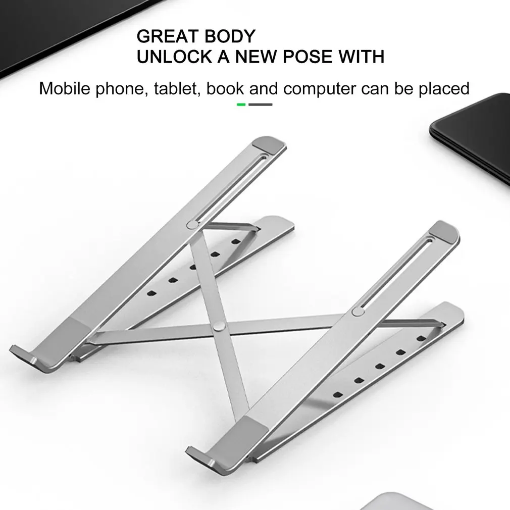 

Portable Laptop Stand Foldable Support Base Notebook Stand For Macbook Pro Computer Laptop Holder Cooling Bracket Riser