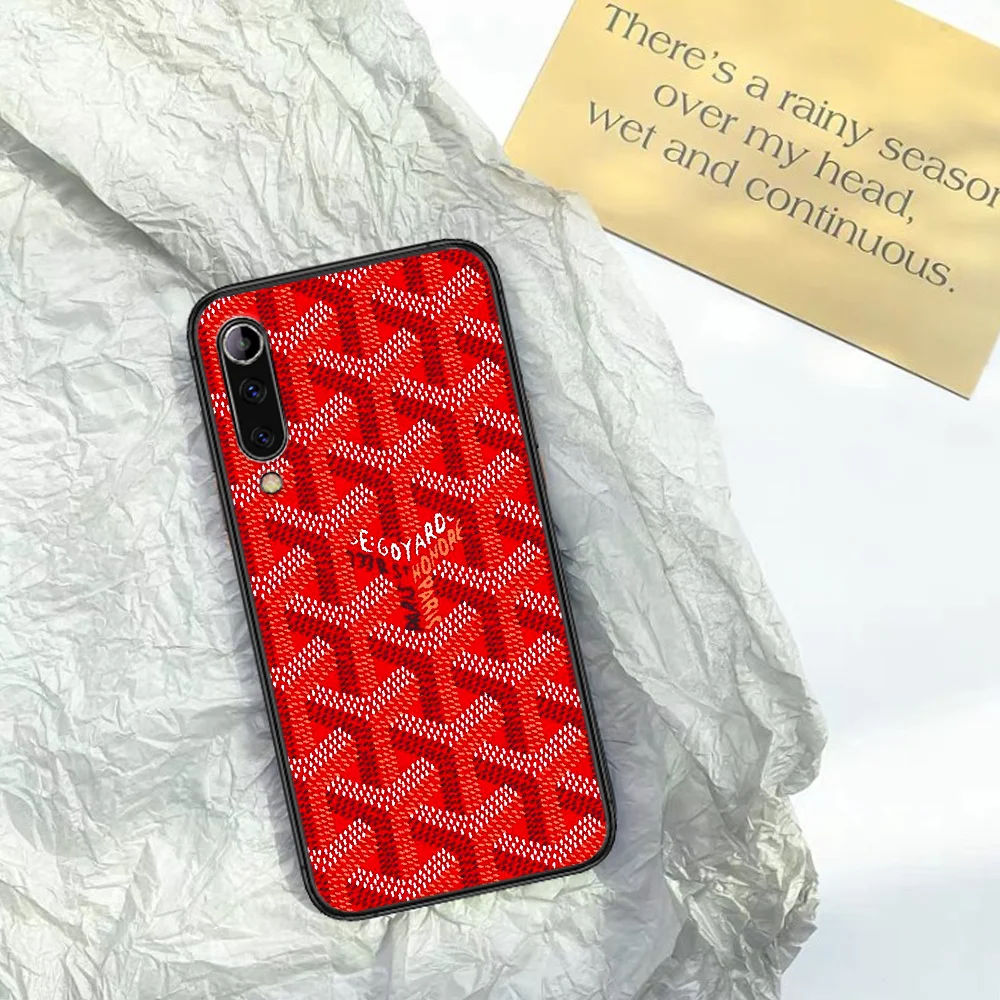 

Goyard Design Phone Case For XIAOMI MI Note 8 9 T 10 Pro Lite SE A2 A3 POCO X M MAX 2 3 black Shell Trend Prime Painting Etui