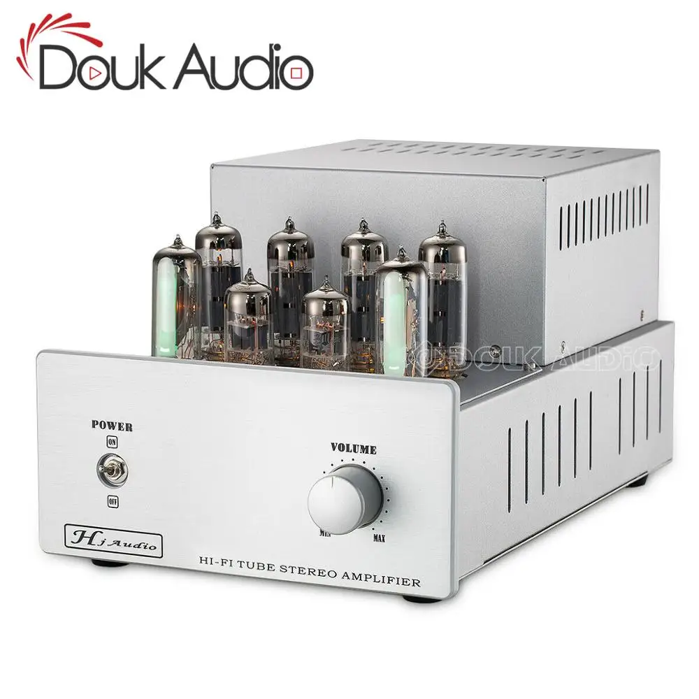 Douk аудио HiFi стерео двухтактный усилитель мощности класса AB 6P14/EL84 вакуумный ламповый усилитель 13 Вт* 2