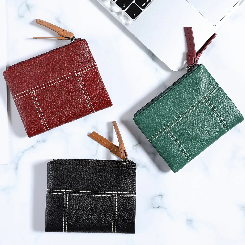 

Women Wallets 2021 Fashion Designer Female Short Card Wallet Zipper Genuine Leather Ladies Purses and Wallets Coin Money Purse