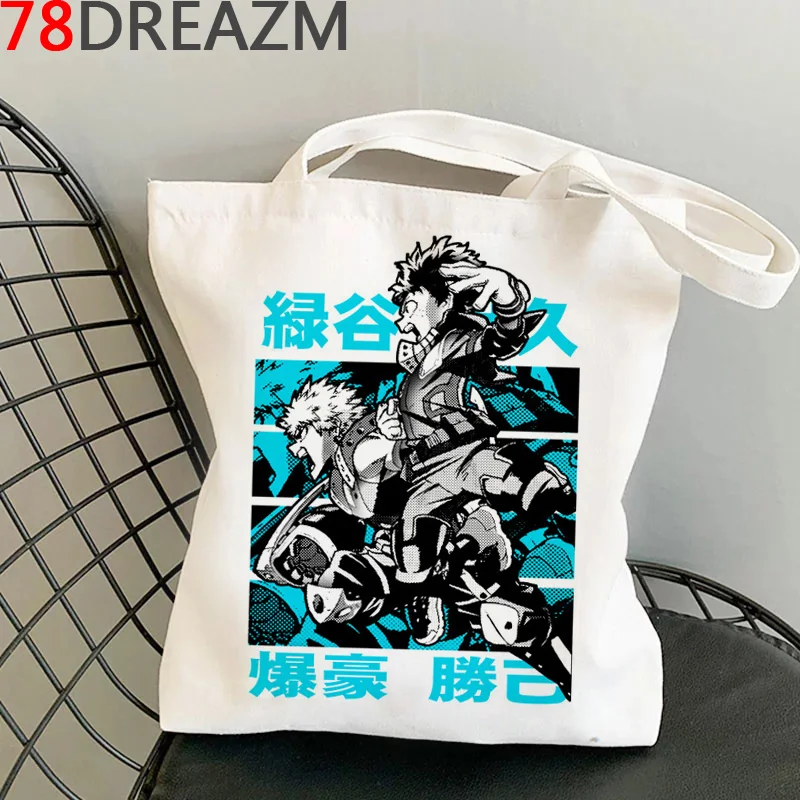 

My Hero Academia shopping bag handbag shopper grocery bolsa recycle bag canvas bag bolsa compra sac cabas sacola sac toile