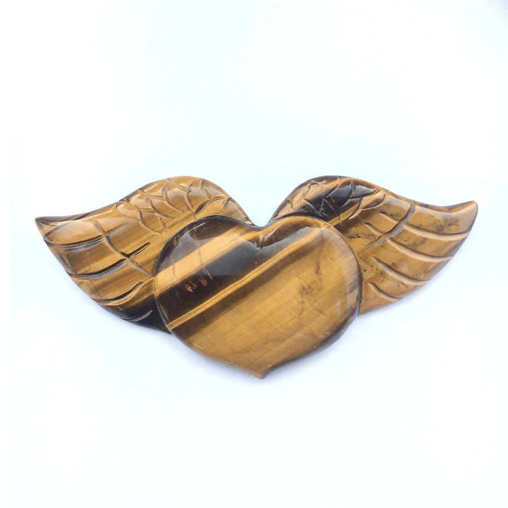 Подвеска в форме сердца ручная работа кварцевый кристалл летающее крыло сердце