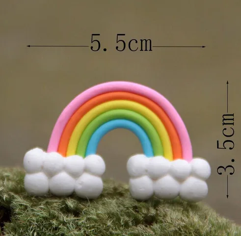 Красивые Радужные облака кекс торты искусственные украшения для выпечки