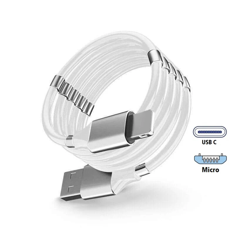 Магнитное Устройство для быстрой зарядки Micro USB Type C 3 А|Кабели мобильных