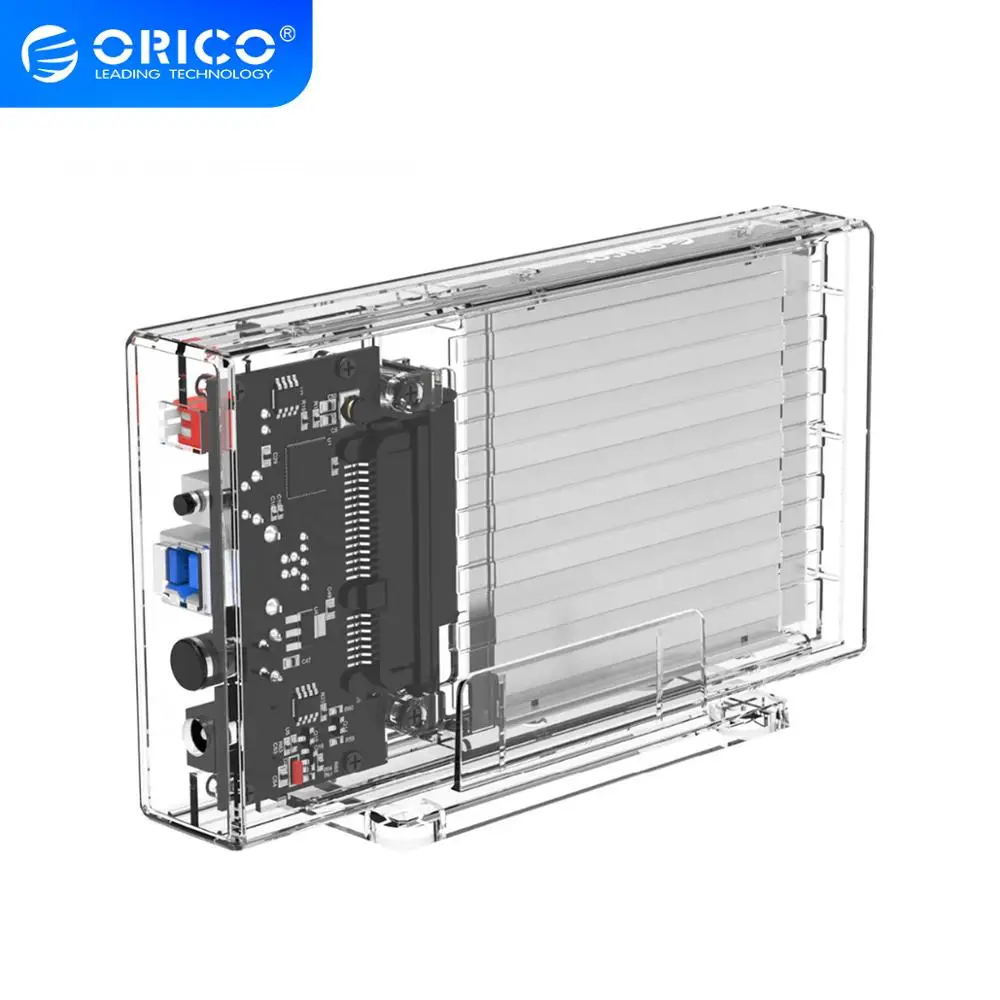 Корпус для жесткого диска ORICO 2 5 дюйма с функцией Raid прозрачный чехол SATA к USB 3 0