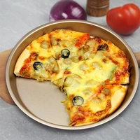 5678910 inches round pizza pan carbon steel nonstick baking oven bakeware cake pastry dish pies plate kitchen tools