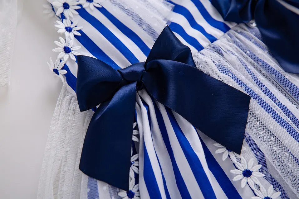 Cutestyles/летнее кружевное платье принцессы на бретельках с цветком и кружевом в