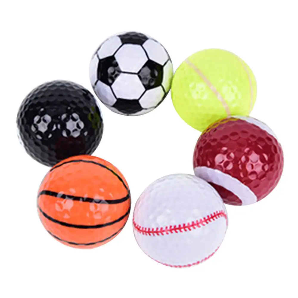 6 шт./компл. мячи для гольфа подарочные шарики набор (футбол баскетбол настольный