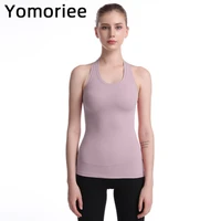 workout women yoga shirt gym sport running training tank push up sexy quick dry breathable sweat slim fit fitness top yomoriee