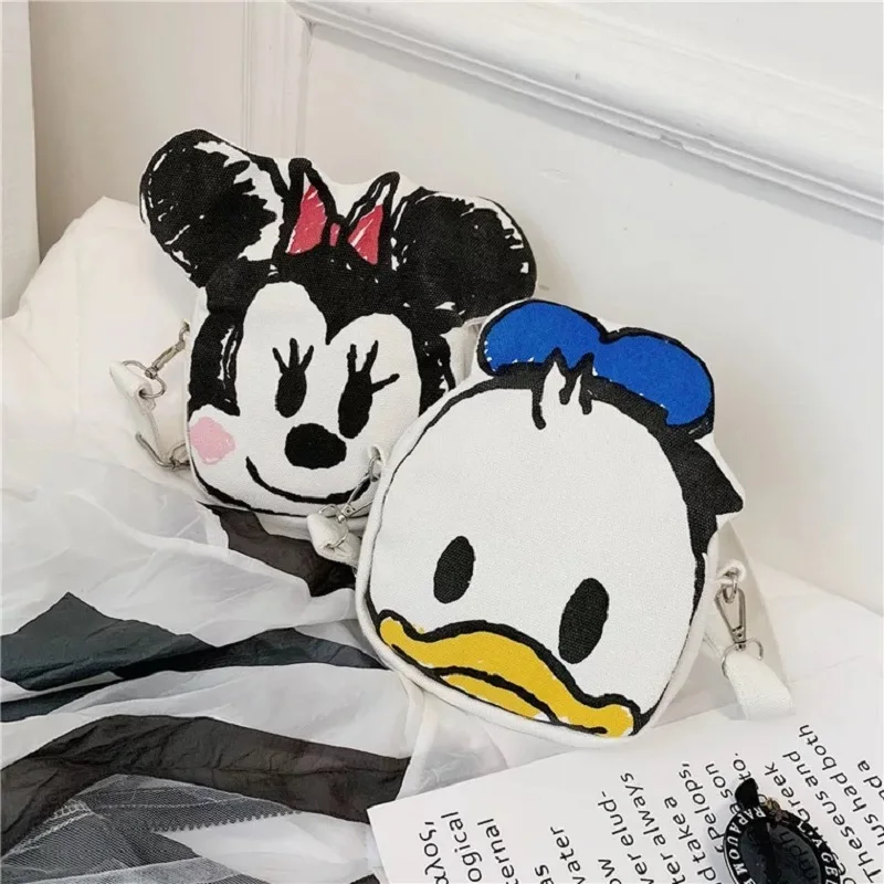 Женская Холщовая Сумка Кроссбоди Disney женская сумка мессенджер с Минни