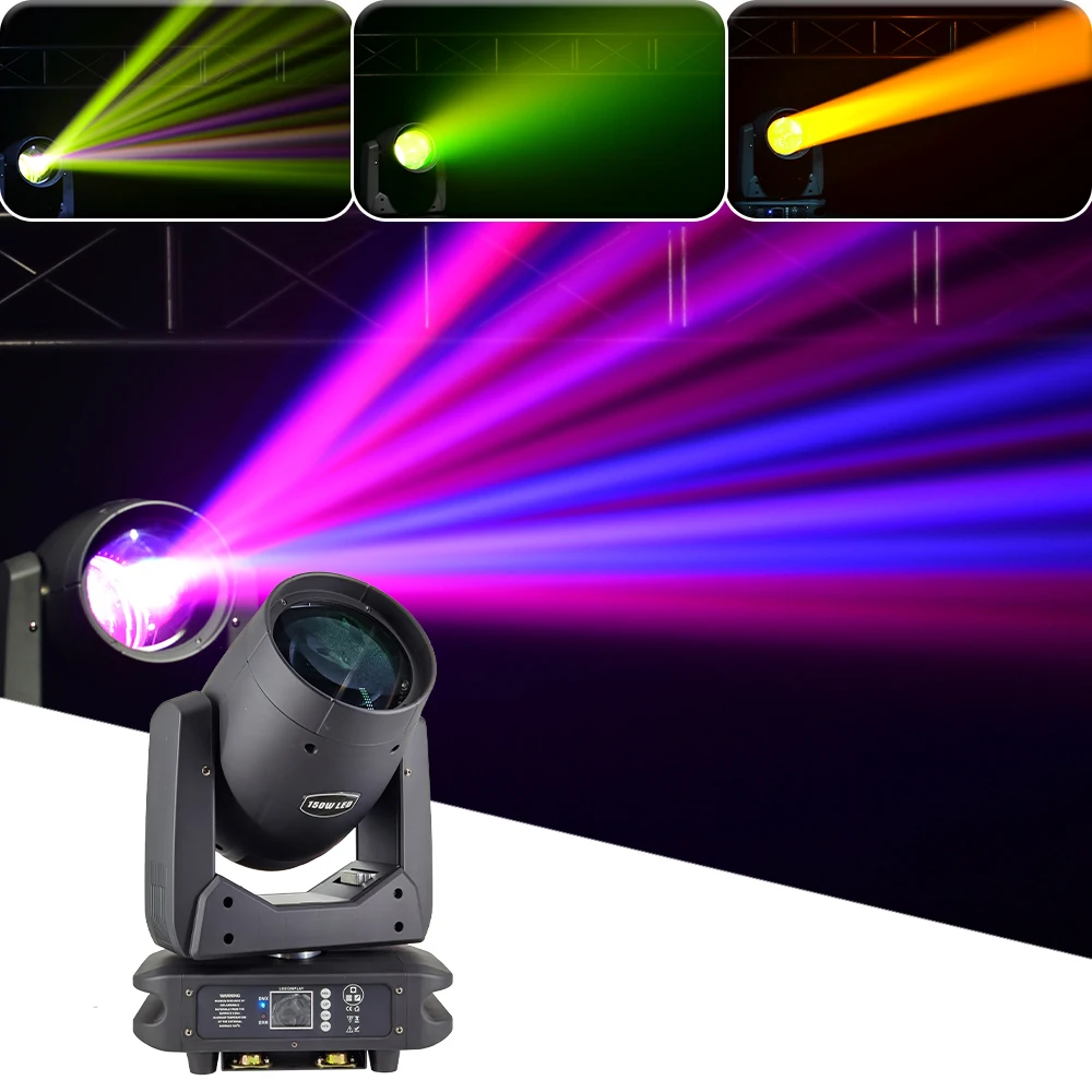

2022 Disco 150W LED Beam Wash Strobe Spot Light DMX512 Full Color Patterns Moving Head Light For Wedding DJ Bar Party Club