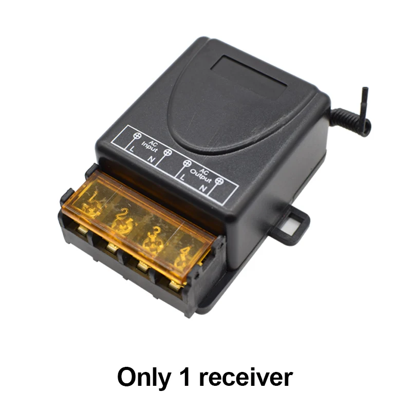 1 Receiver 433 МГц rf переключатель дистанционного управления AC 220 В 30A 1CH релейный приемник 500 м длинный диапазон управления для светильник/светодиодный/передача сигнала/вентилятор - Цвет: 1 Receiver