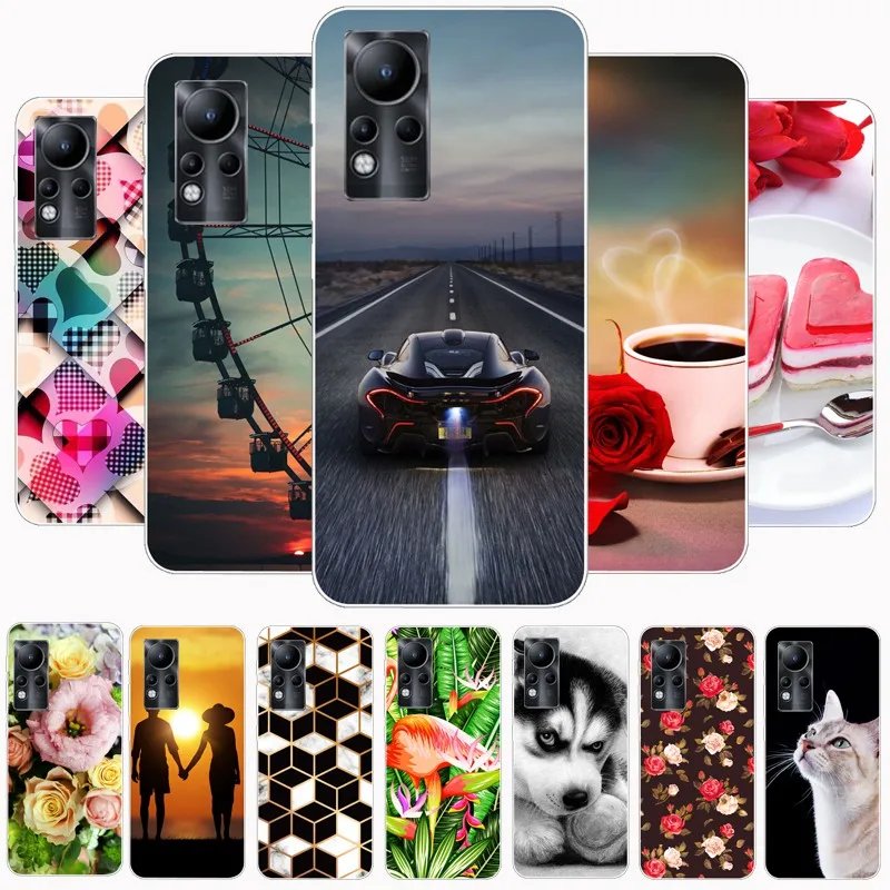 Чехол для Infinix Note 11 Мягкий Силиконовый ТПУ чехол телефона с рисунком волка Pro