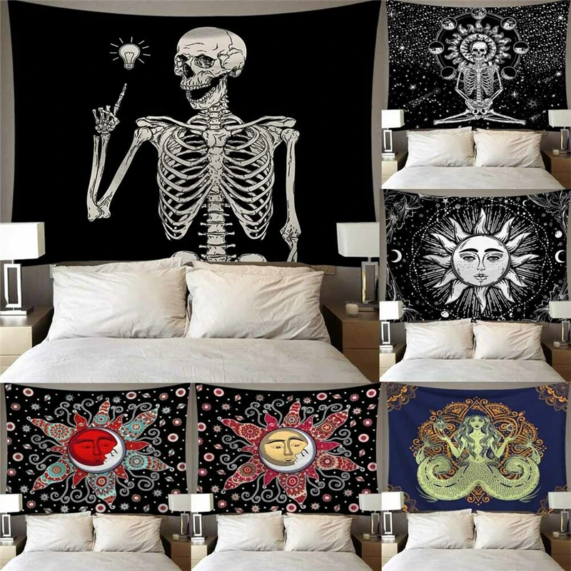 Подвесной гобелен с Луной покрывало в стиле хиппи настенное для дома|Гобелен| |