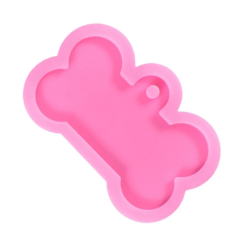 

6 Styles Round DIY Pet Listed Pendants Keychain Epoxy Resin Mold Silicone Mould B36D