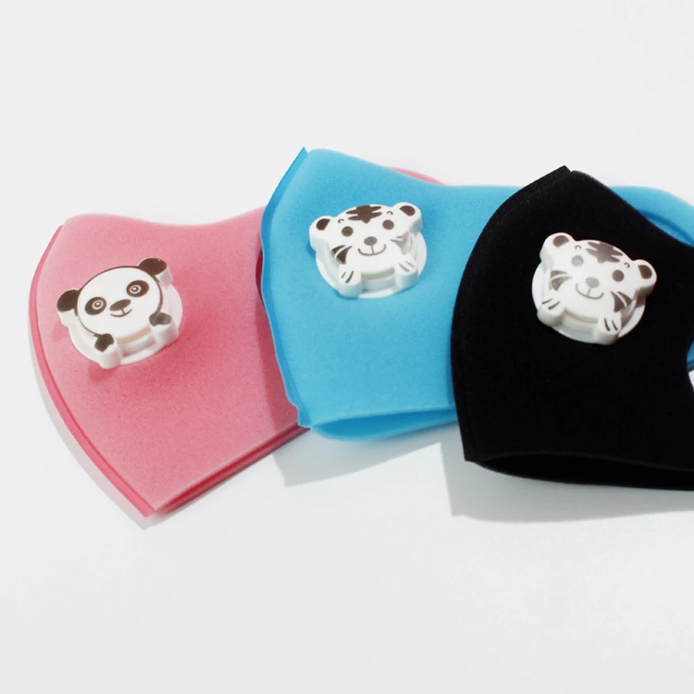 Детская мультяшная маска от пыли для лица с дыхательным клапаном дышащая