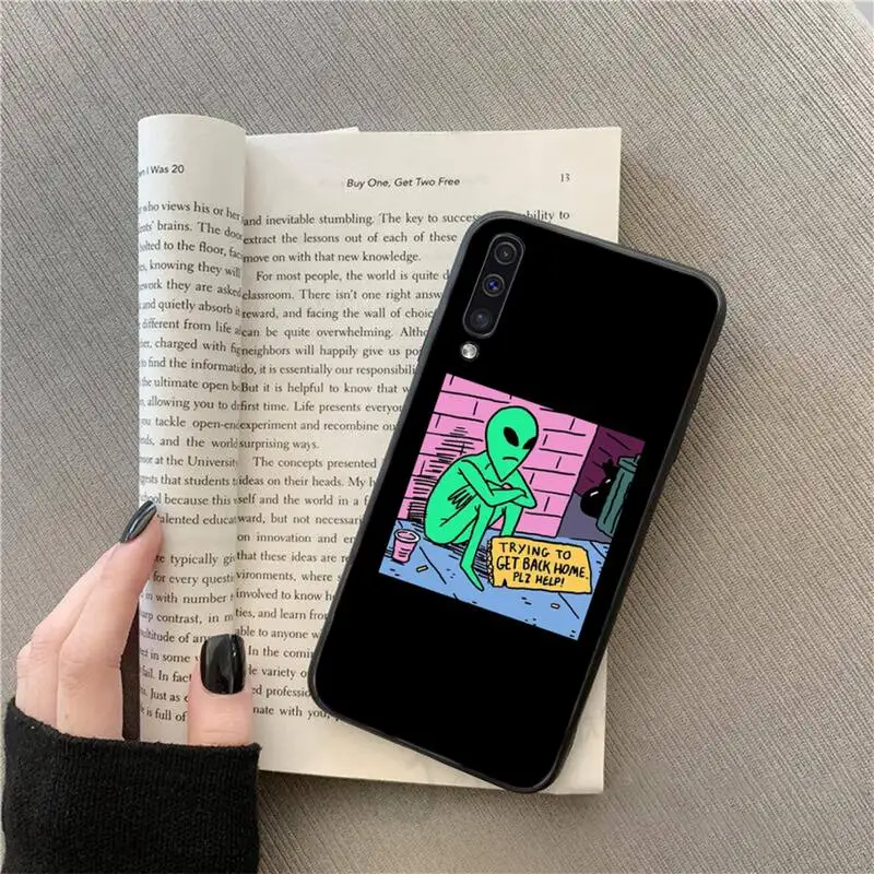 

Cartoon alien space universe Phone Case For Samsung galaxy S 9 10 20 A 10 21 30 31 40 50 51 71 s note 20 j 4 2018 plus