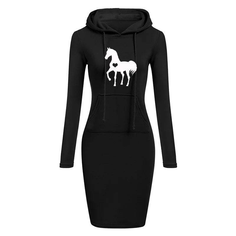 New Hoodie Women Dress Casual Hooded Pocket Long Sleeve Pullover Sweatshirts Womens Fashion Hooded Autumn Winter Dropshipping
