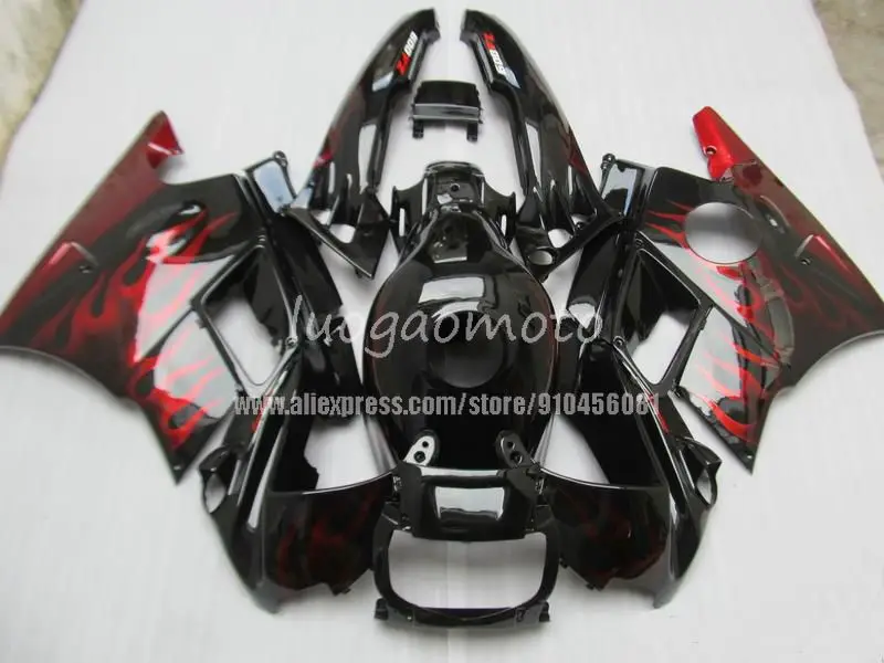 

Обтекатели для кузова мотоцикла HONDA CBR600F2 91 92 93 94, Обтекатели CBR600F2 1991 1992 1993 1994 CBR 600 F2, комплект обтекателей # RED flame