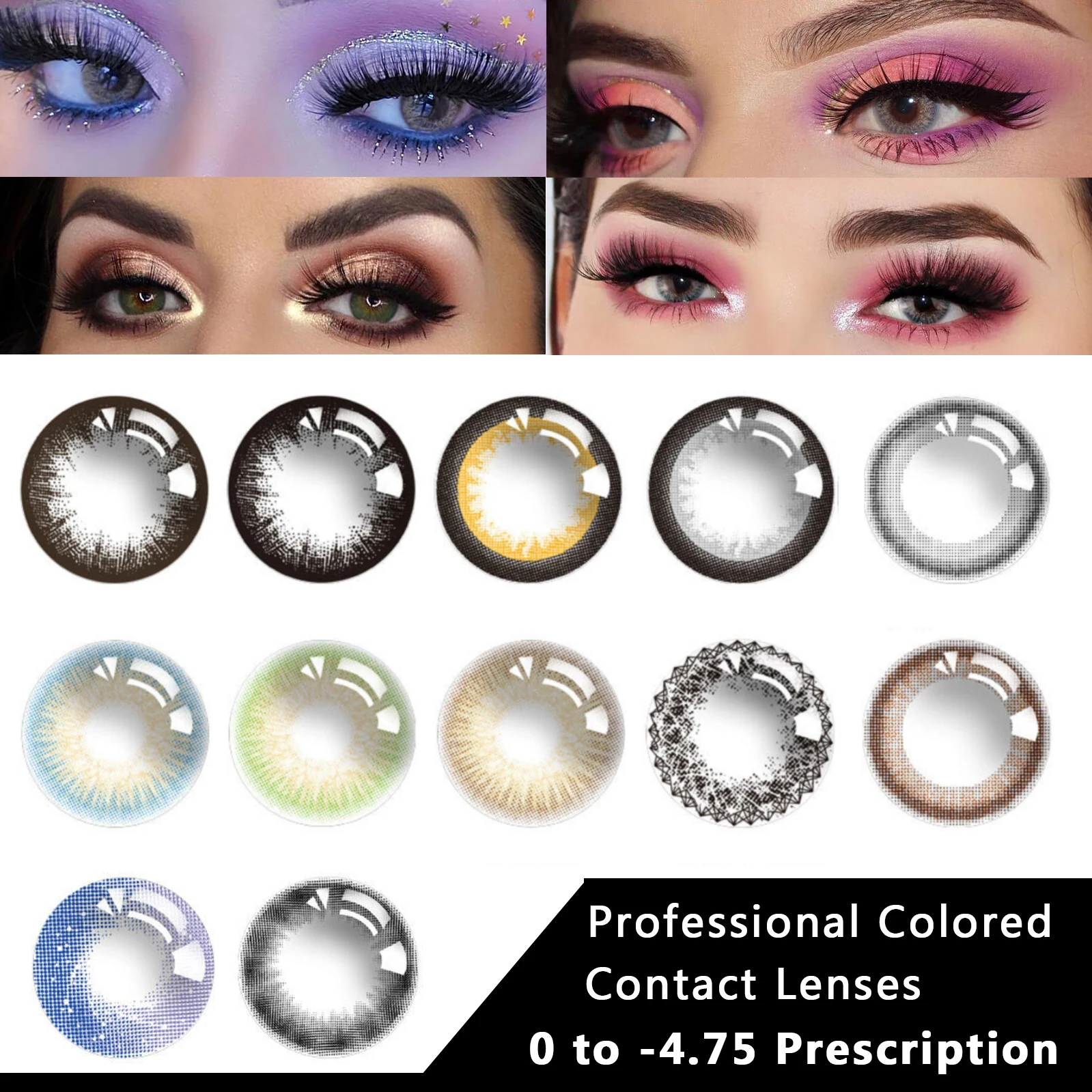 

2pcs/1Pair Jewelens Colored Contact Lenses Color Lens for Eyes Cosmetic Eyecontact Lenses Brown Prescription Contacts