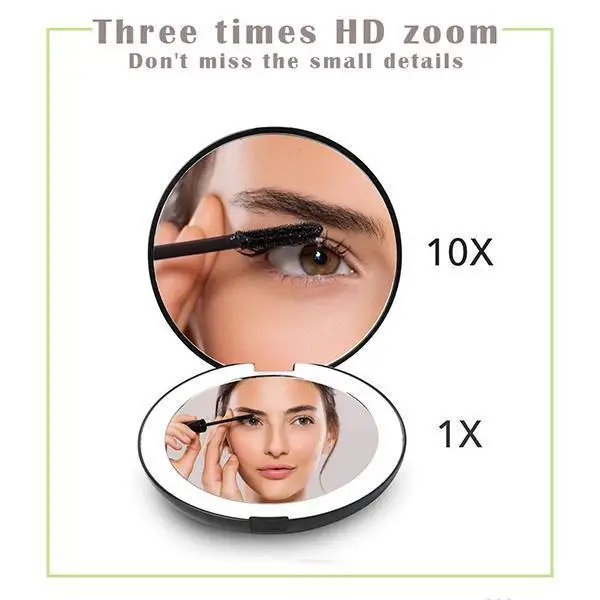 Светодиодный светильник ed путешествия 10X макияж зеркало детали малые Складные