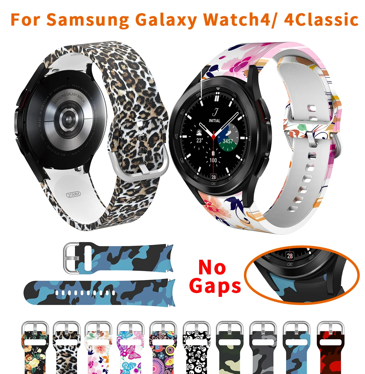 

Silicone Replacement Smartwatch Wristband For Samsung Galaxy Watch4 44/40mm Watch Strap Galaxy Watch 4 Classic 46/42mm Bracelet